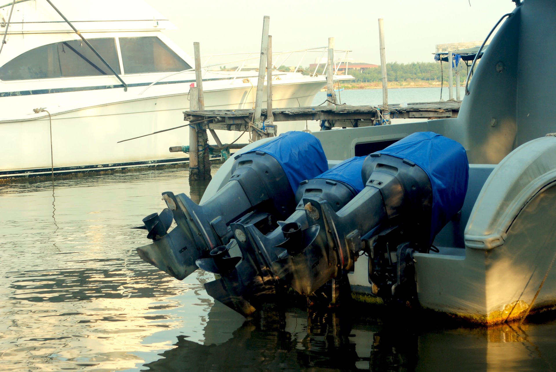 Outboard marine engine.